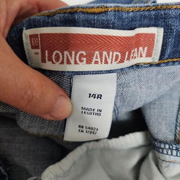 Gap Jeans Women’s 14R (35x30.5) Long & Lean Stretch Blue Denim Mid Rise Bootcut - Picture 2 of 9